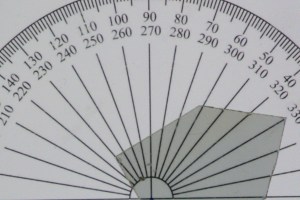 Intensität des Lichts bei ca. 20 Grad Verschiebung.
